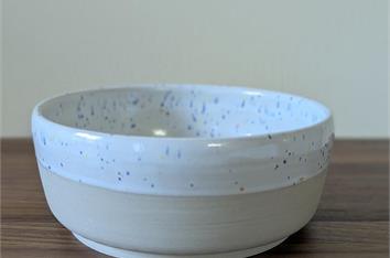 Napf Gordon S - Weiss/Blau gesprenkelt
