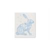 Torchon carte de vœux Lapin bleu